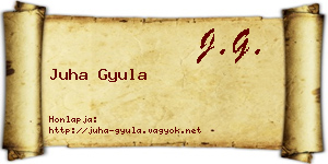Juha Gyula névjegykártya