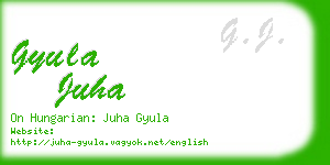 gyula juha business card